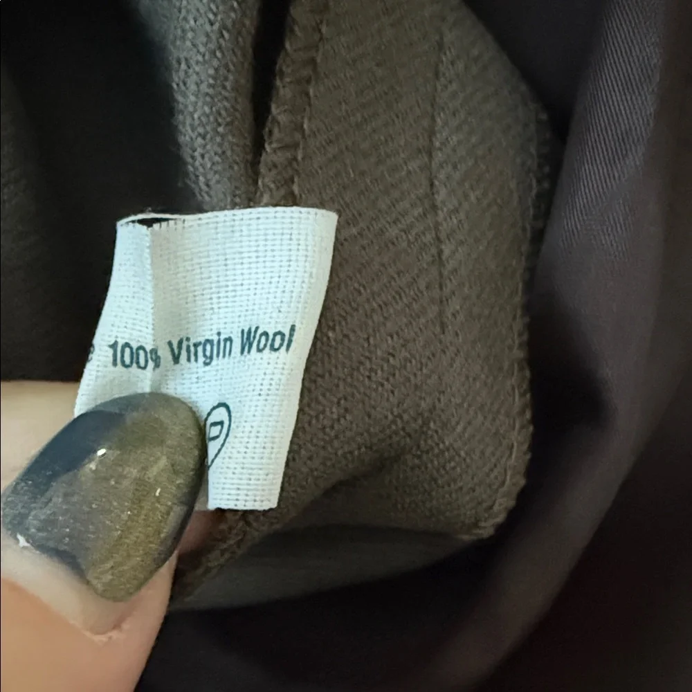 Luisa Spagnoli Elegant Olive Green Wool Pencil Skirt